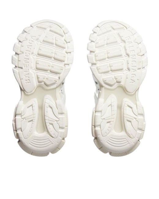 Balenciaga White Track Bow Lace-Up Sneakers