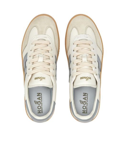 Hogan White Cool Panelled Low-Top Sneakers