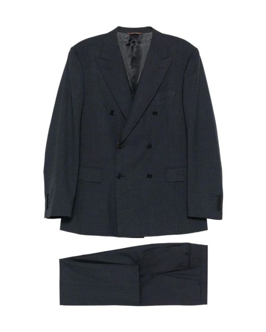 Canali Blue Double-Breasted Suit for men