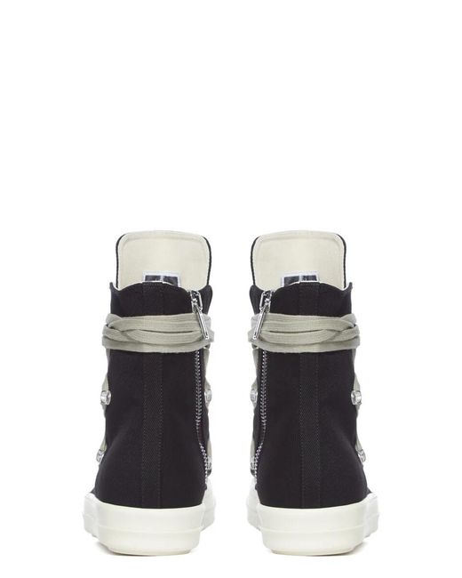 Rick Owens Black Megalace Sneakers