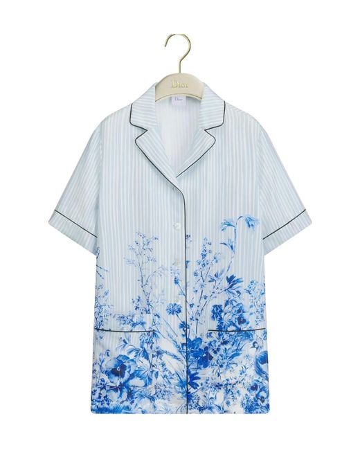 Dior Blue Iviera Short-Sleeved Shirt