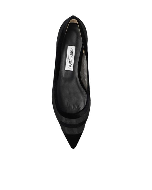 Jimmy Choo Black Love Ballet Flats