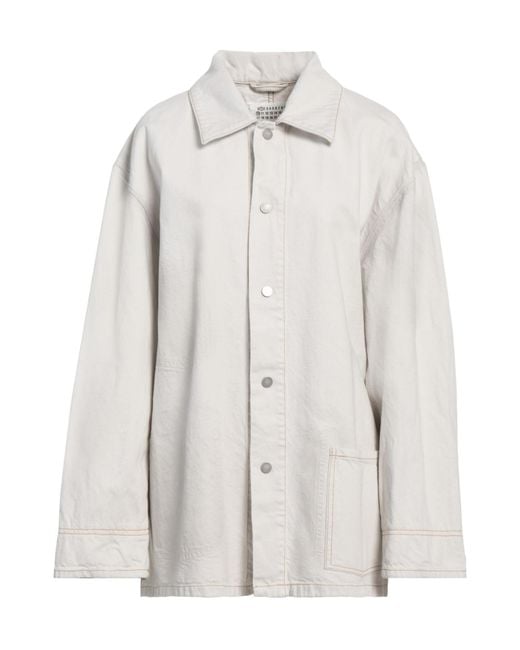 Maison Margiela White Long Sleeves Denim Jacket