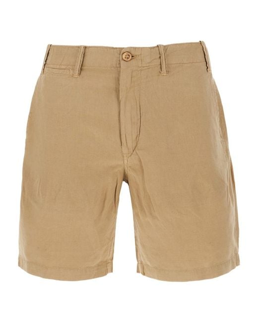 Polo Ralph Lauren Natural Cotton-Linen Blend Chino Shorts for men