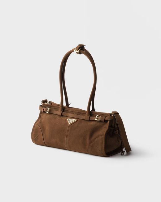 Prada Brown Bonnie Buckled Shoulder Bag