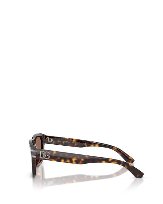 Dolce & Gabbana Brown Eyewear Rectangular Frame Sunglasses for men