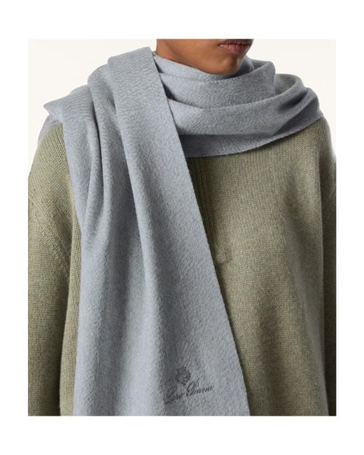 Loro Piana Gray Extra Grande Unita Scarf