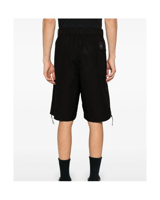 C P Company Black Cargo Hyst Utility Shorts for men