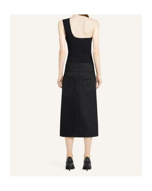 Courreges Black Courrèges A-Line Midi Skirt