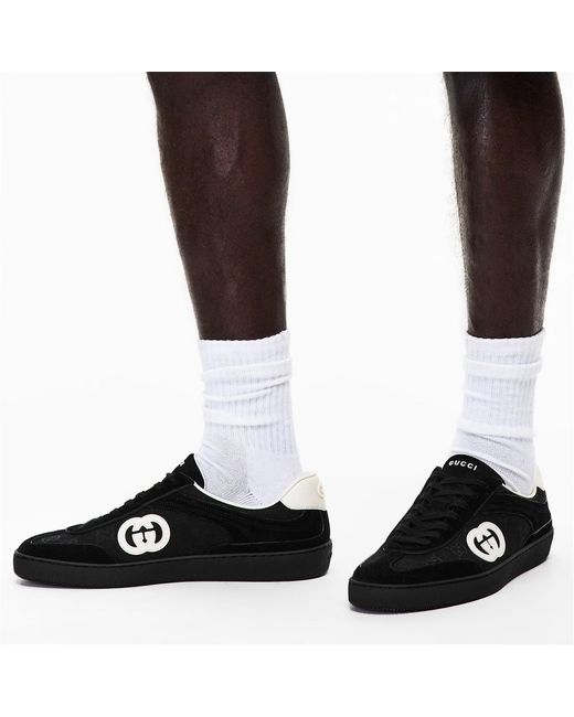 Gucci Black Logo Sneakers for men