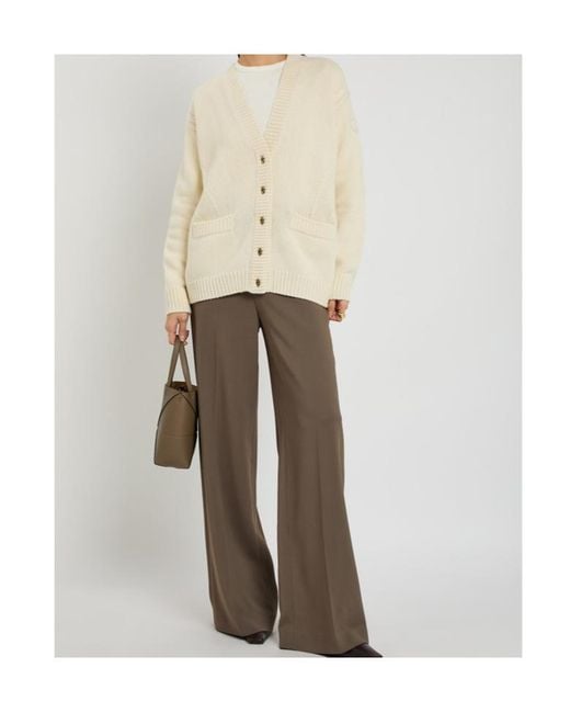 Moncler Natural Wool And Cashmere-Blend Cardigan
