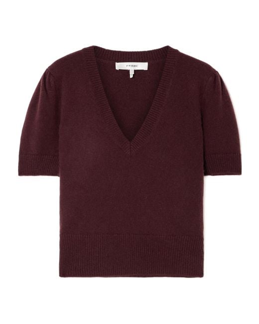 FRAME Gathered Short Sleeve Sweater