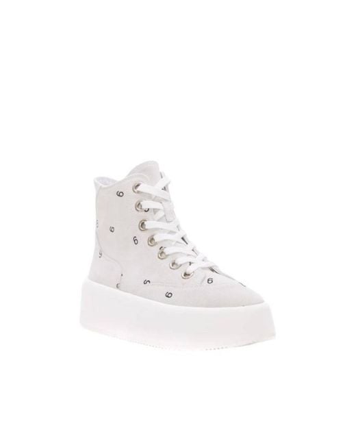 MM6 by Maison Margiela Natural Logo Lace Up Casual Sports Shoes