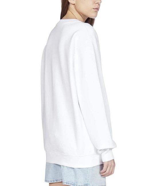 Off-White c/o Virgil Abloh Blue Round Collar Long Sleeve Sweater