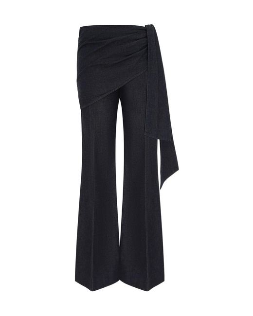 Zimmermann Blue Valiant Draped Denim Flare