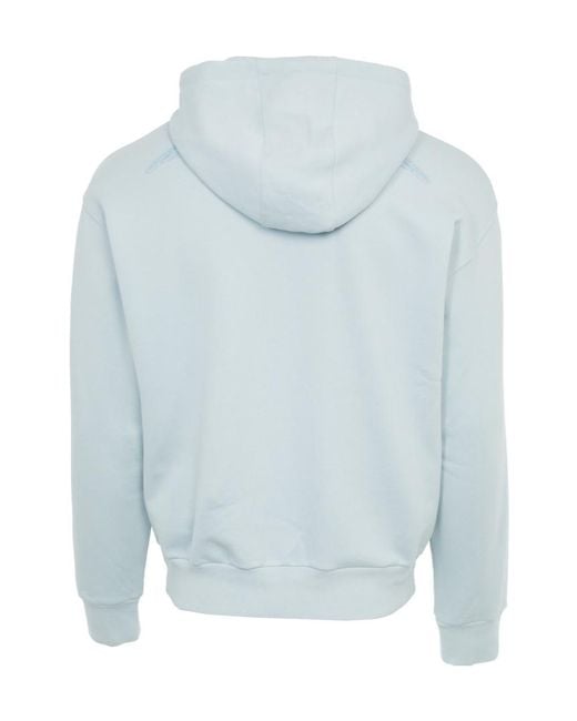 Givenchy Blue Kangaroo Pocket Drawstring Hoodie for men