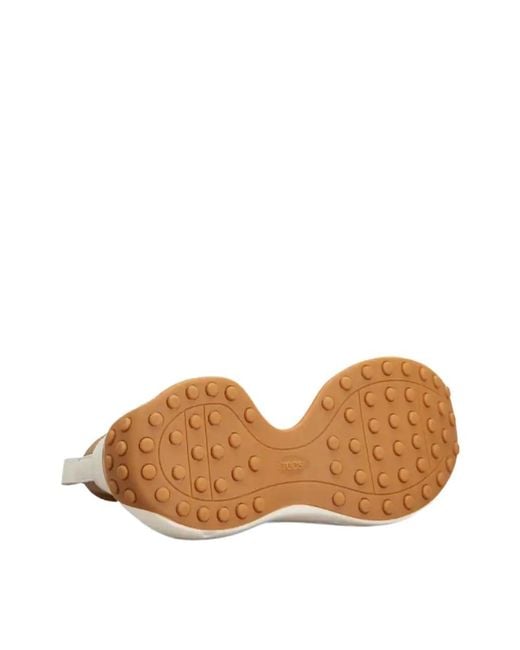 Tod's Natural Logo Detailed Lace-Up Sneakers