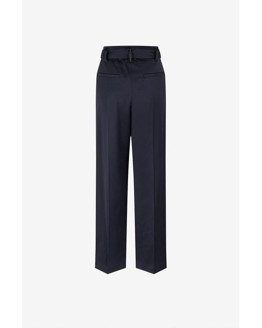 Brunello Cucinelli Blue Casual Pants With Belt Loops