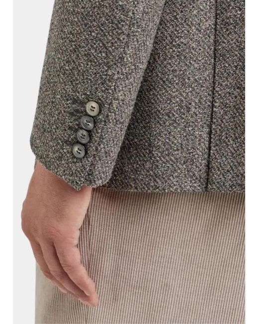 Canali Gray Single-Breasted Coat for men