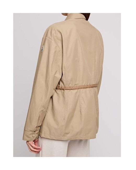 Moncler Natural Saulon Cotton-Blend Poplin Parka
