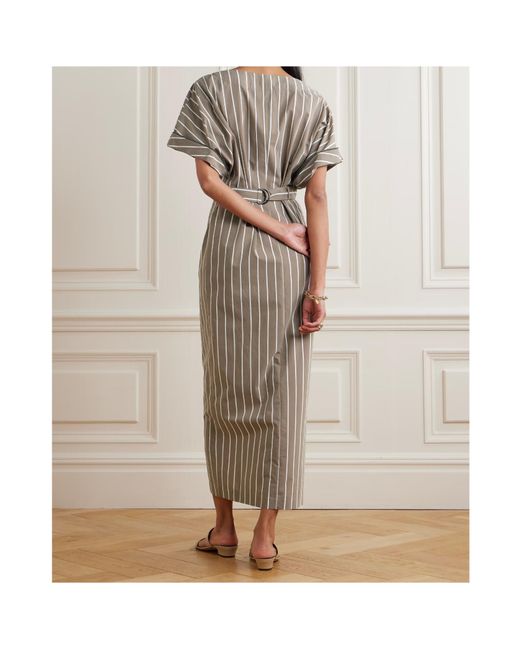 Brunello Cucinelli Natural Short Sleeve Dress