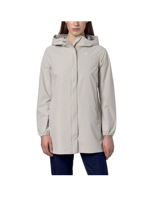 K-Way Gray Manphy Bonded Jersey Jacket