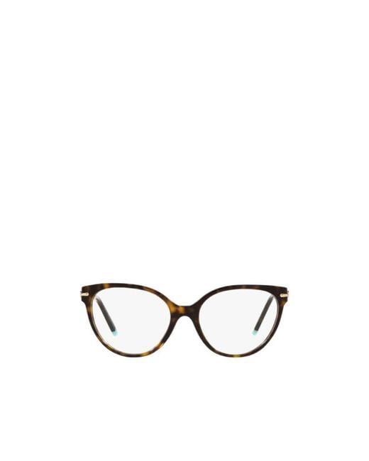 Tiffany & Co White Cat-Eye Frame Glasses