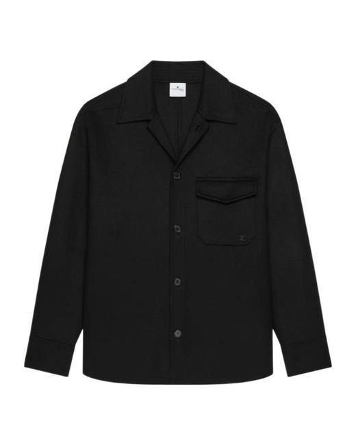 Courreges Black Chest-Pocket Shirt for men