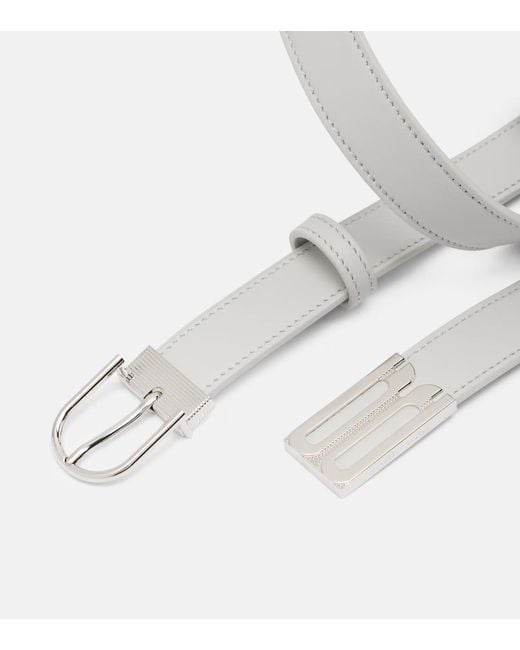 Victoria Beckham White Dorian B Leather Belt