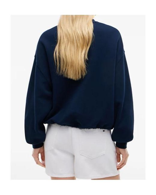 Tommy Hilfiger Blue Sweatshirt Varsity Crest Modern