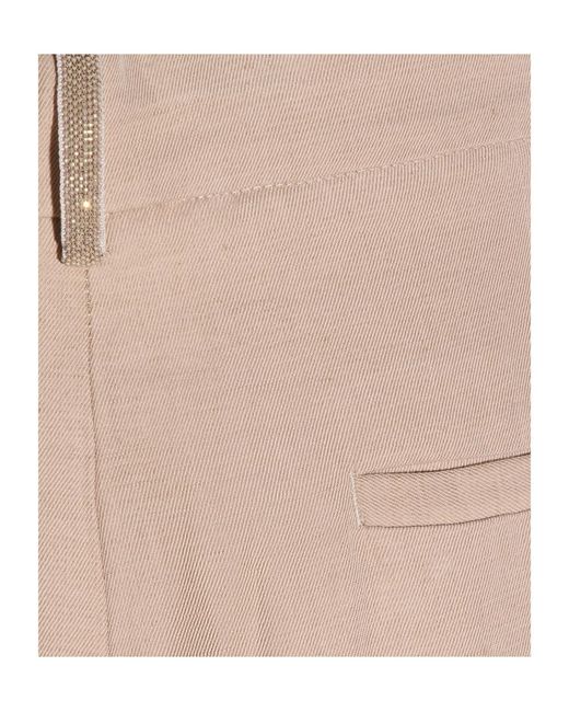 Fabiana Filippi Natural Pleated Bermuda Shorts