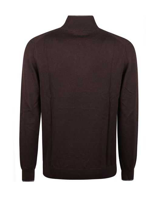 Michael Kors Brown Half Zip Sweater for men