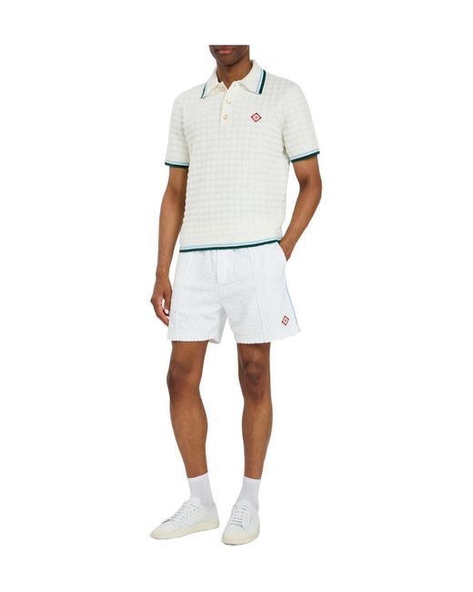 Casablanca White Minimal Button-Down Shirt for men