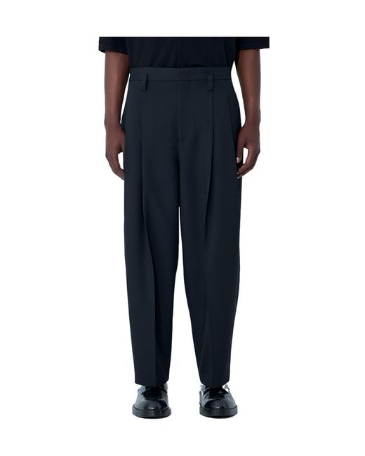 Jil Sander Blue Pleated Tailored Pants for men