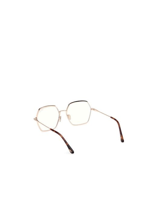 Tom Ford White Eyewear Geometric Frame Glasses for men