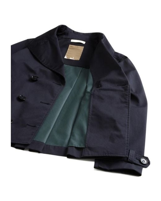 Woolrich Blue Double Brested Long Sleeved Peacoat