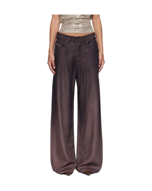 DIESEL Brown D-Sire Wide-Leg Jeans