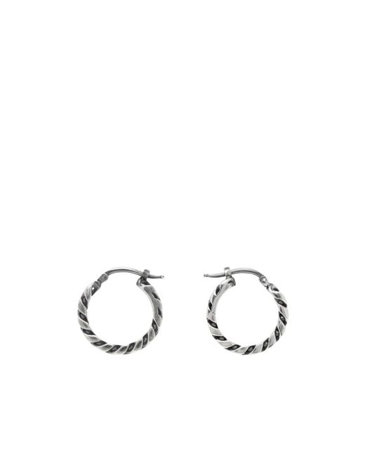 MM6 by Maison Margiela Metallic Chain-Link Hoop Earrings