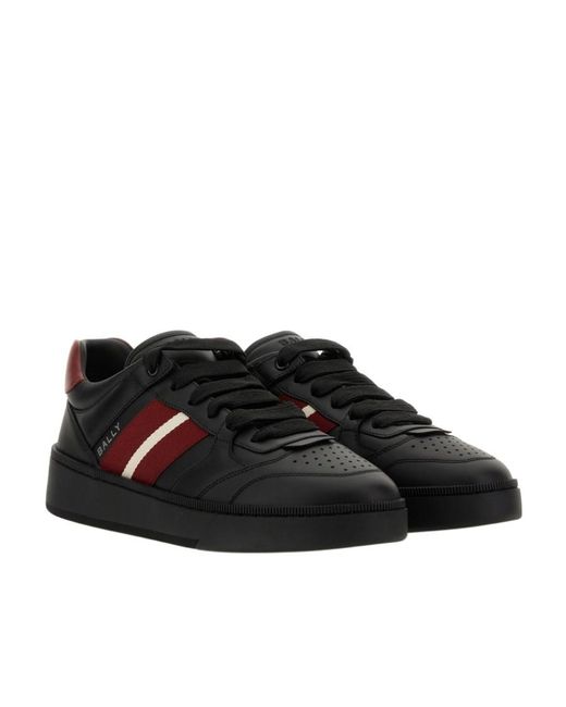 Bally Black Round-Toe Lace-Up Sneakers for men