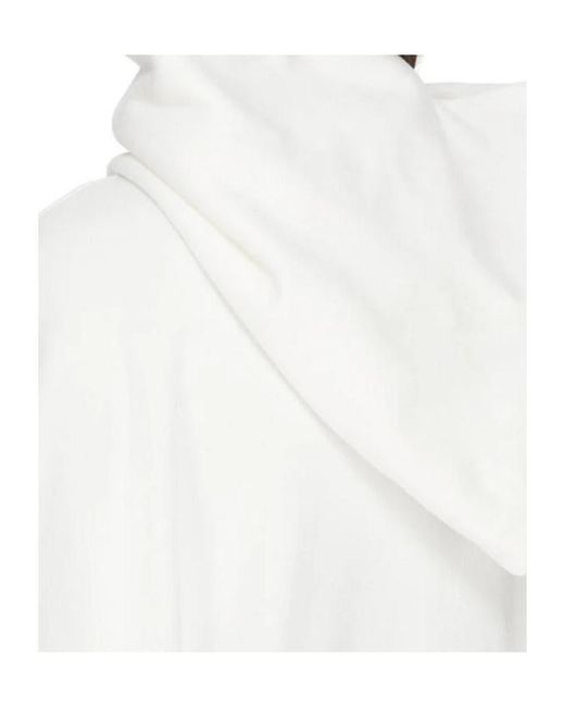 Rick Owens White Mountain Hun Asymmetric-Zip Hoodie for men