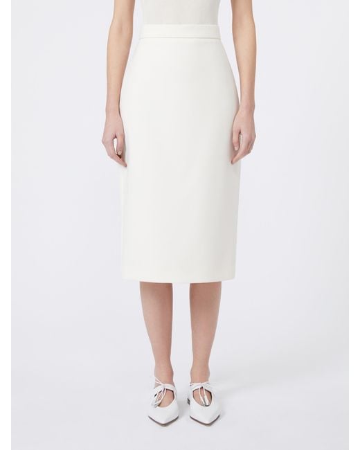 Max Mara White Pencil Skirt