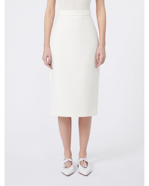 Max Mara White Pencil Skirt