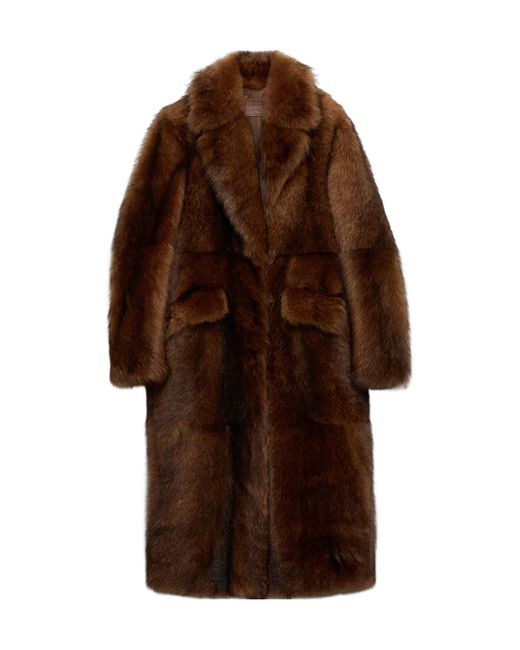Prada Brown Shearling Coat