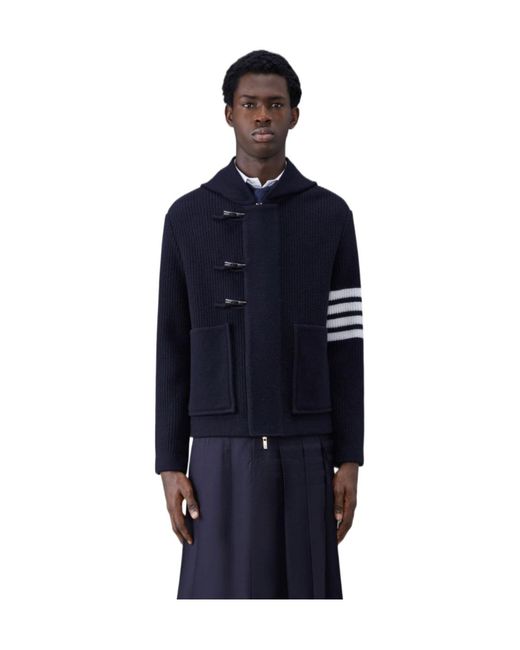 Thom Browne Blue Stripe Detailed Jacket for men