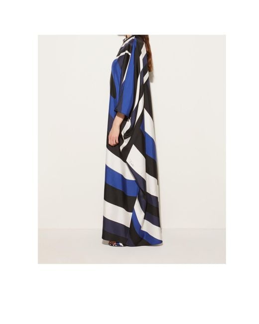 Emilio Pucci Blue Iride-Print Kaftann