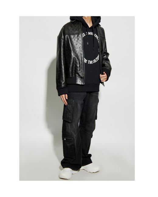 Versace Jeans Black Couture Logo Hoodie Sweater for men