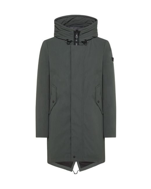 Peuterey Gray Three-Layer Sturdy Fabric Parka for men