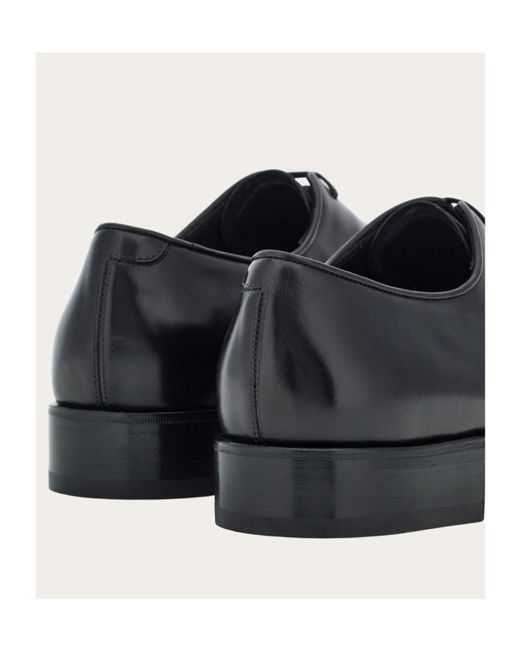 Ferragamo Black Tramezza Oxford With Covered Laces for men