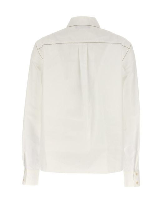 Fabiana Filippi White Long Sleeved Embellished Shirt
