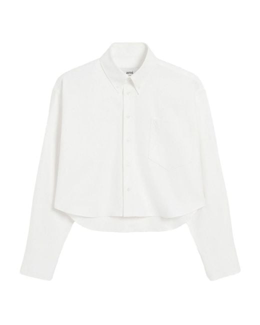 AMI White Ami De Coeur Plaid Shirt